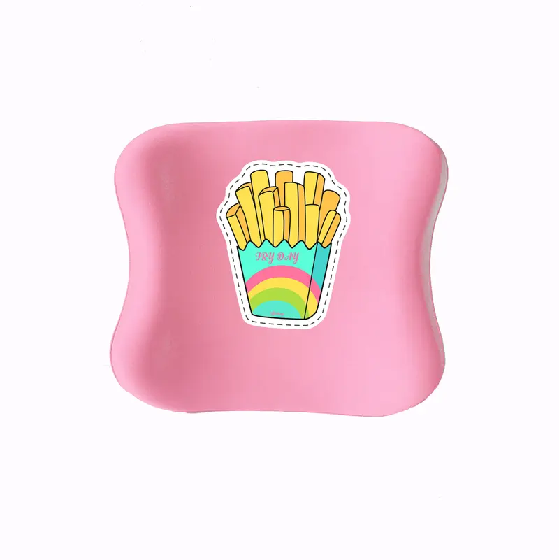 Officekup Çocuk-Genç Visco Bel Destek Yastığı- Patates Pembe