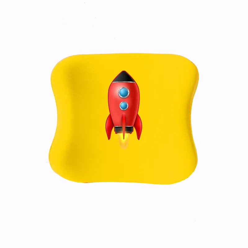 Officekup Çocuk-Genç Visco Bel Destek Yastığı- Rocket Sarı