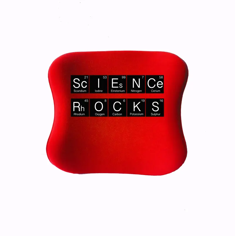 Officekup Çocuk-Genç Visco Bel Destek Yastığı- Science Kırmızı