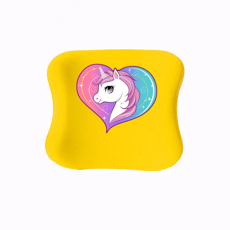 Officekup Çocuk-Genç Visco Bel Destek Yastığı- Unicorn Sarı