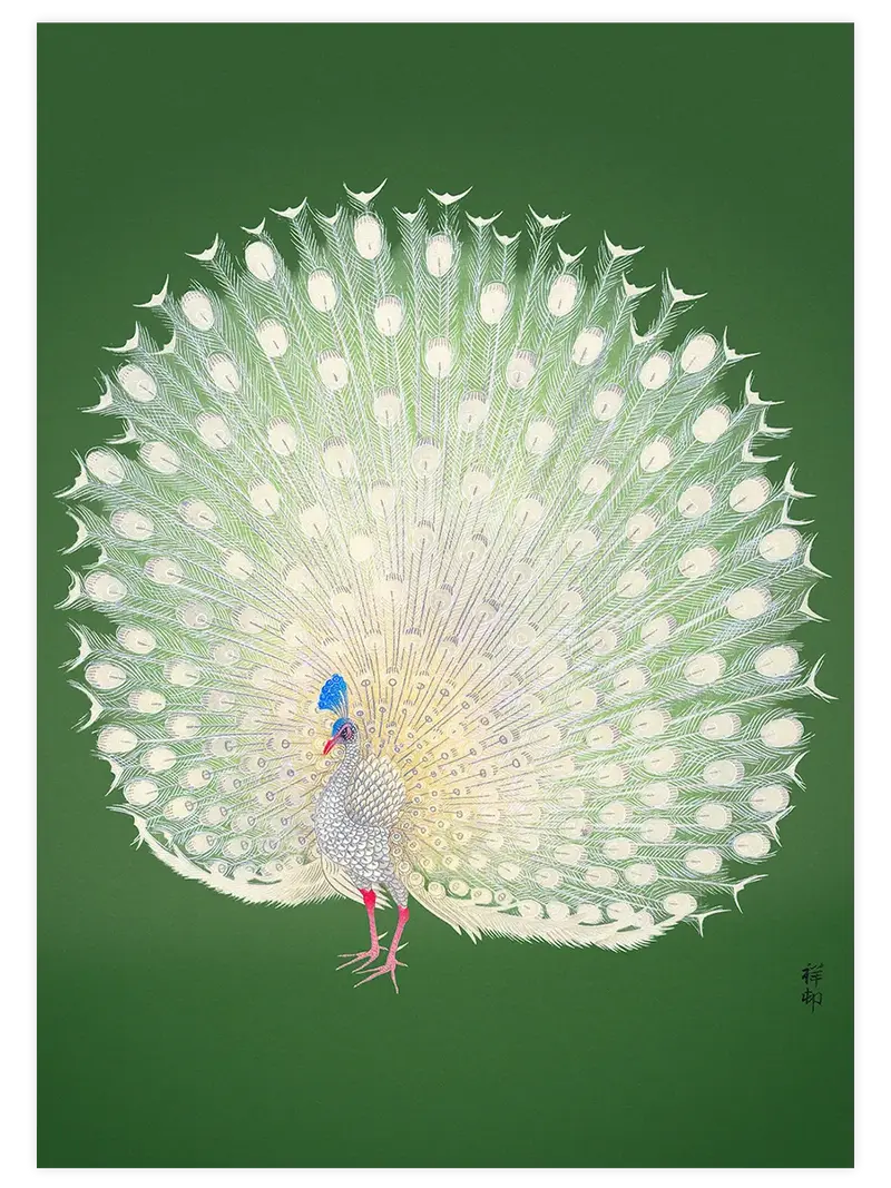 Ohara Koson Peacock - Art Print