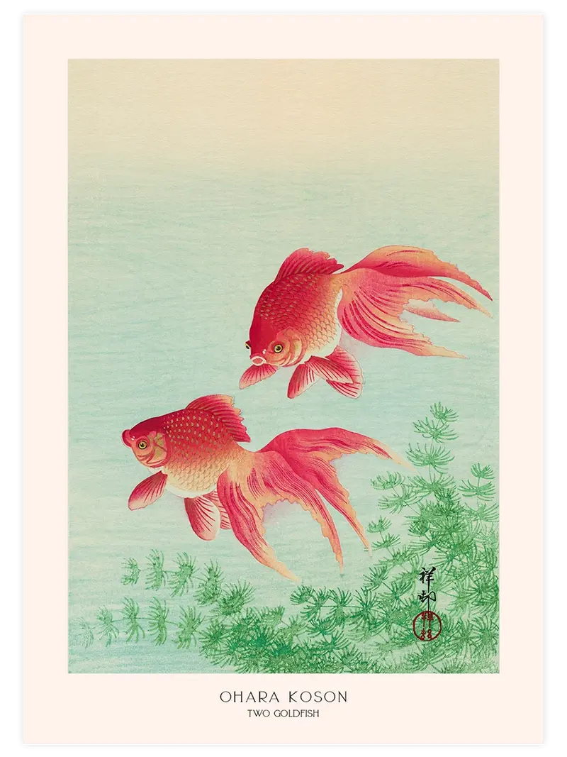 Ohara Koson Two Goldfish - Art Print