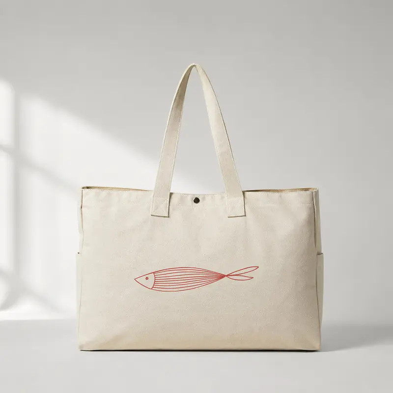Orange Smooth Fish Daily Tote Bag