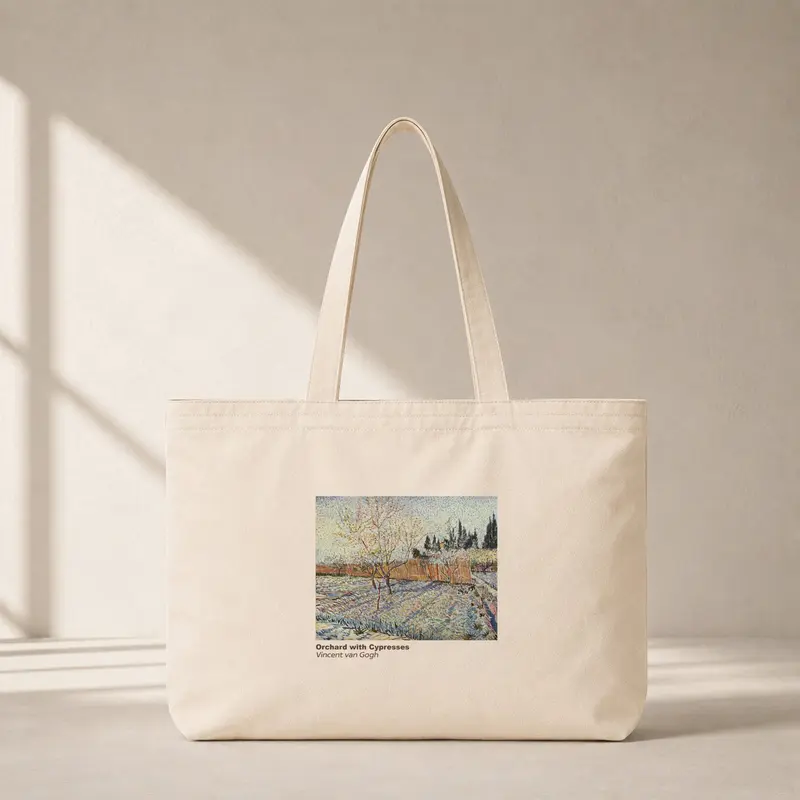 Orchard with Cypresses Club Tote Bag