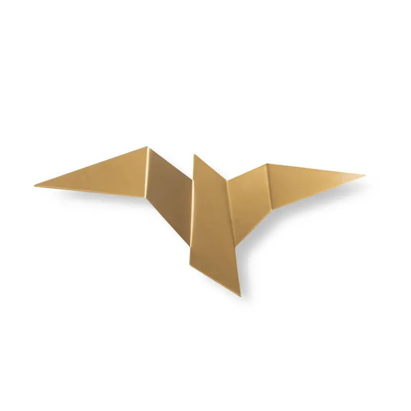 Origami Kuş Büyük Boy LED Aplik - Altın