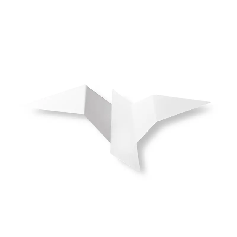 Origami Kuş Büyük Boy LED Aplik - Beyaz