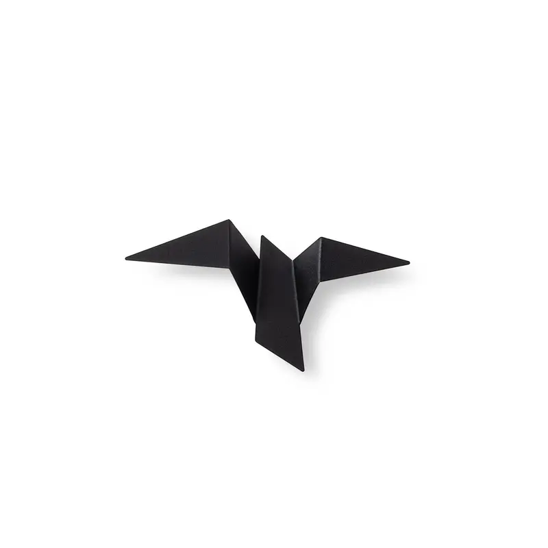 Origami Kuş Küçük Boy LED Aplik - Siyah