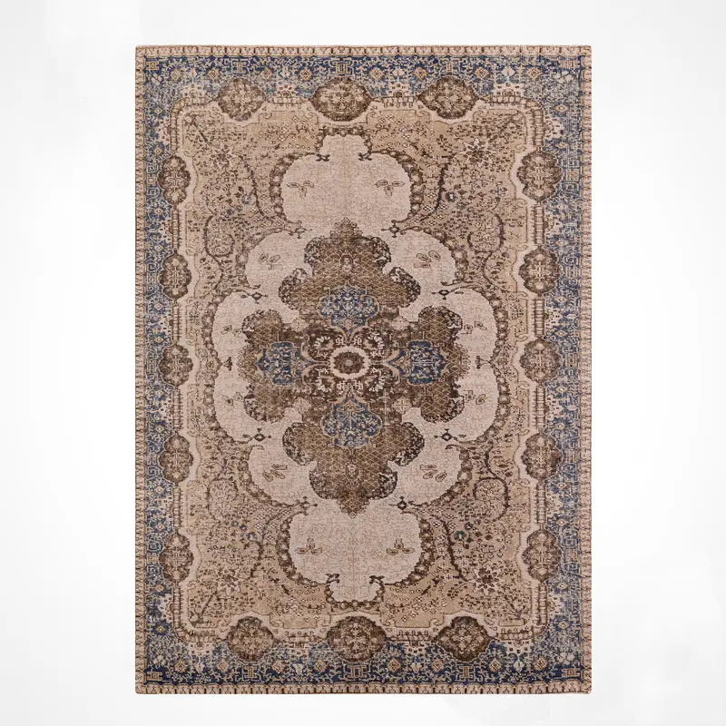 Orijinal Vintage Bej Kök Boya Yün El Dokuma Halı 180x277 4.99 Metrekare - 6x8 ft