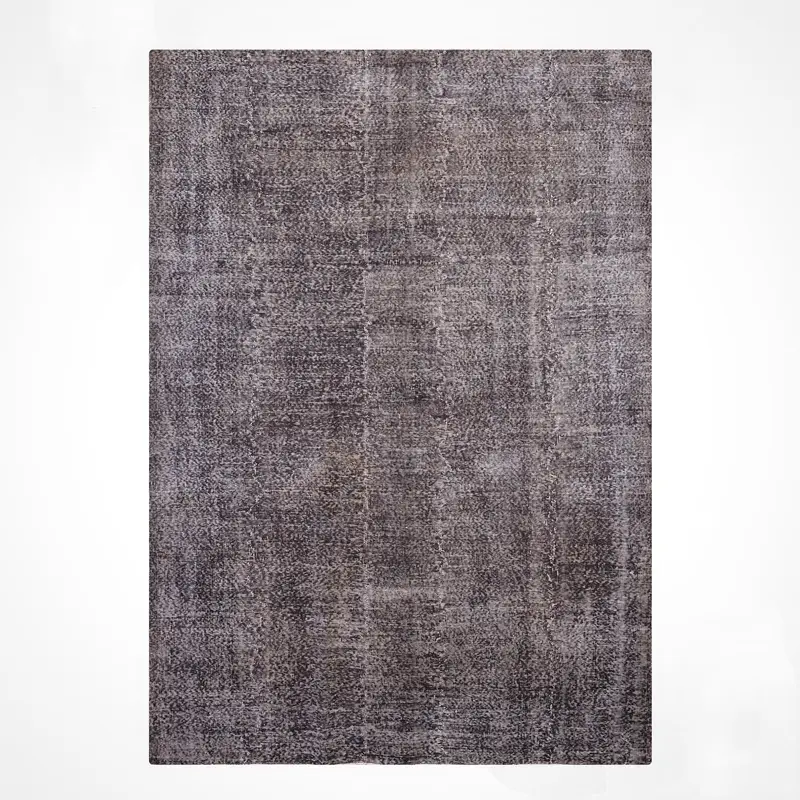Orijinal Vintage Gri Kök Boya Yün El Dokuma Halı 209x312 6.52 Metrekare - 7x10 ft