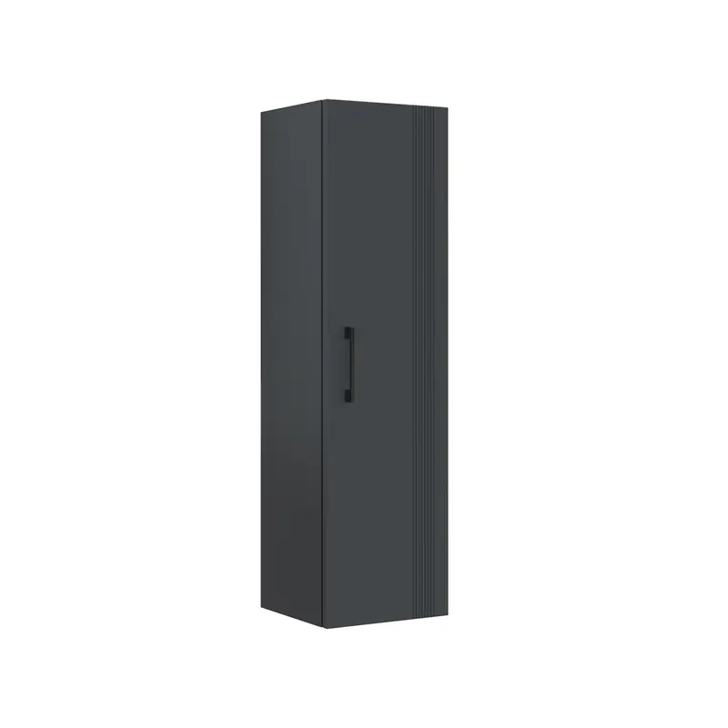 Orka Bari V2 40 cm Banyo Boy Dolabı | Tek Kapaklı | Mat Antrasit