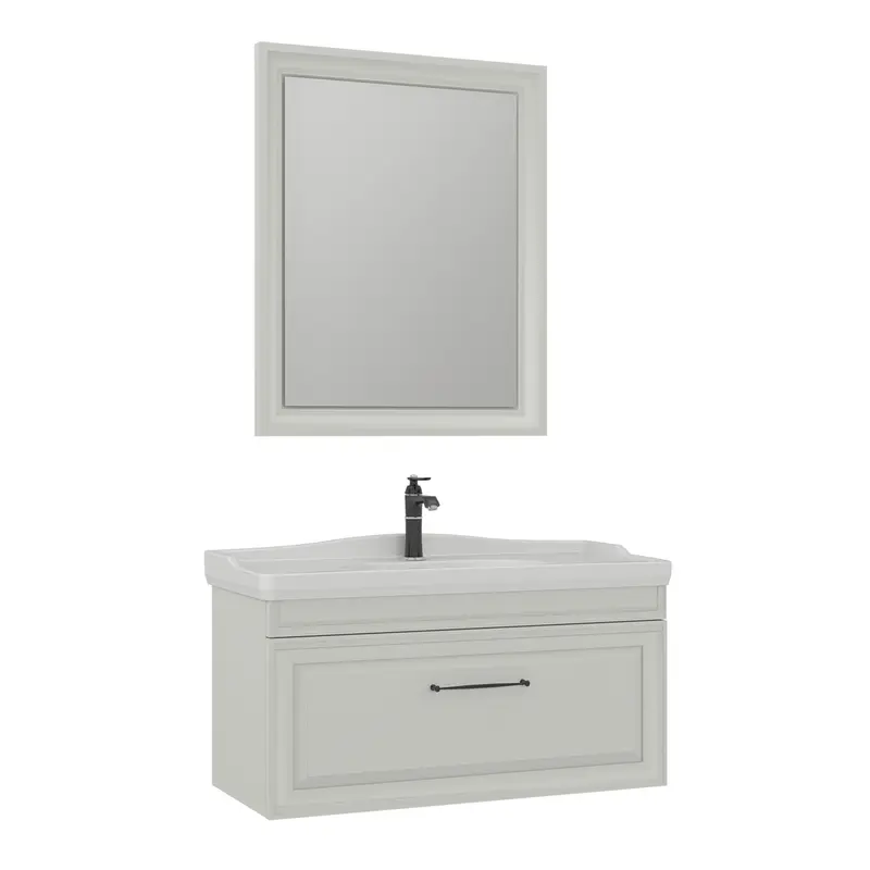 Orka Design 105 cm Banyo Dolabı Takımı | Mat Kaşmir