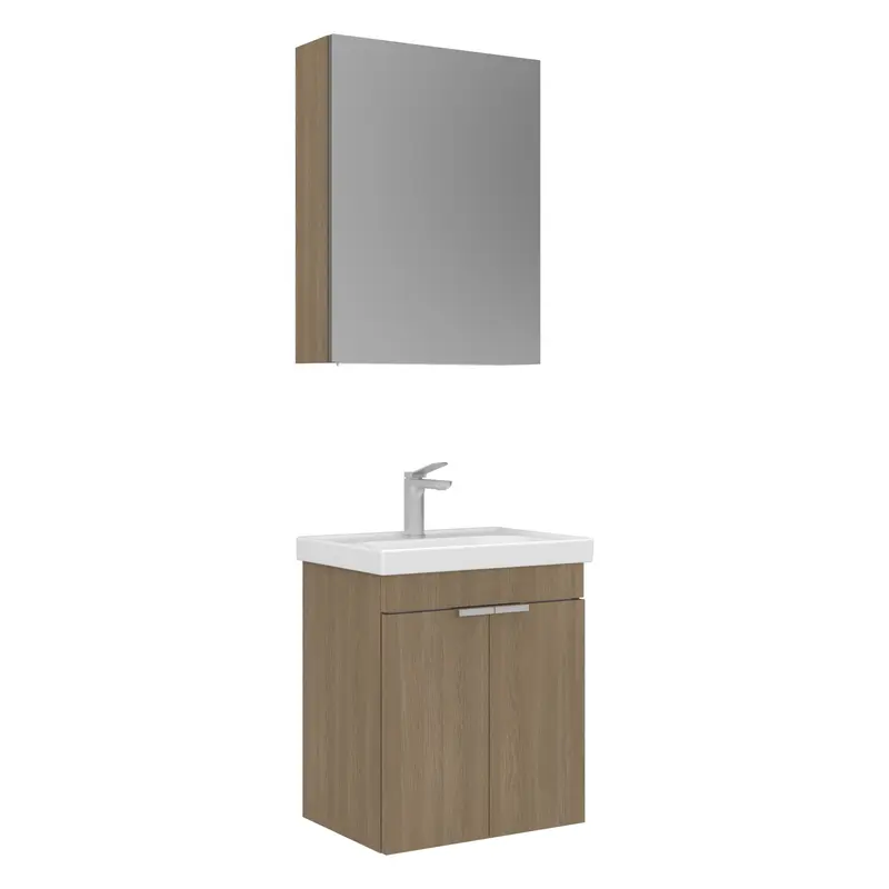 Orka Desna 50 cm Banyo Dolabı Takımı | Ayna Dolaplı | Budva