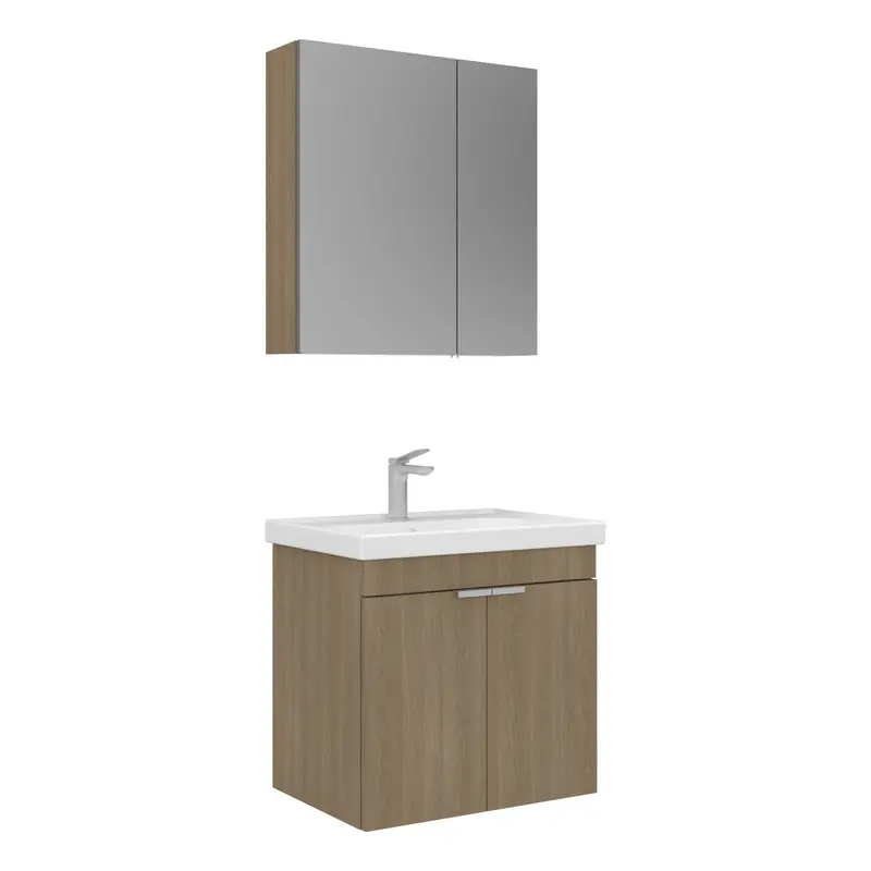 Orka Desna 60 cm Banyo Dolabı Takımı | Ayna Dolaplı | Budva