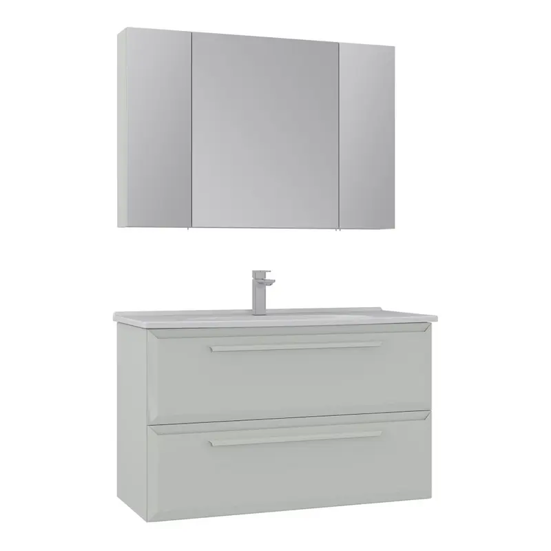 Orka Nuvola 100 cm Banyo Dolabı Takımı | Parlak Kaşmir