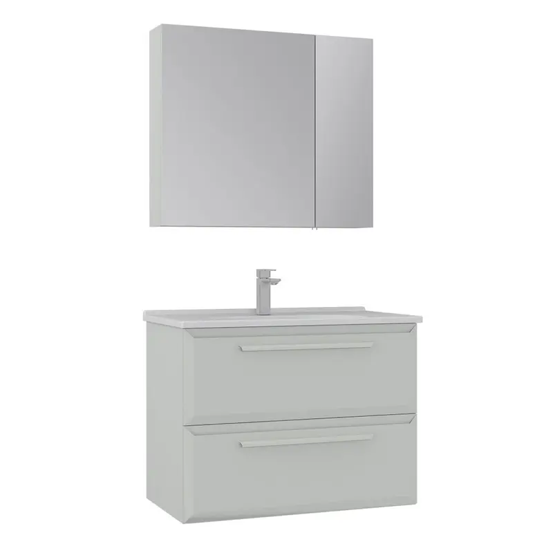 Orka Nuvola 80 cm Banyo Dolabı Takımı | Parlak Kaşmir