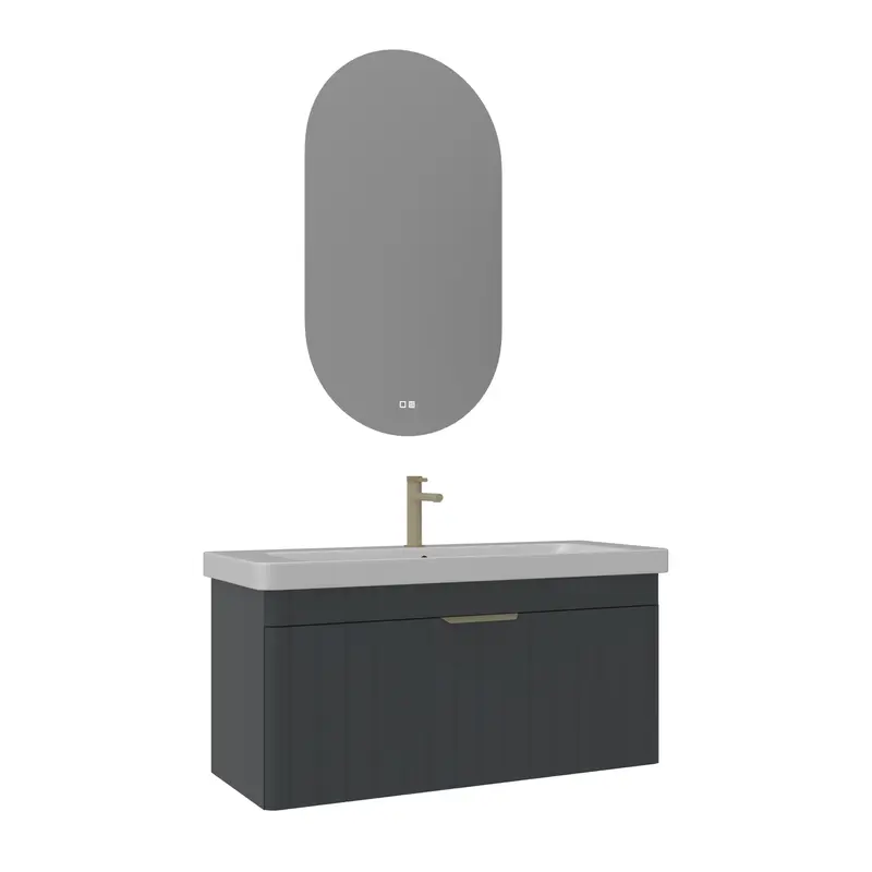 Orka Procida 105 cm Banyo Dolabı Takımı | Mat Antrasit