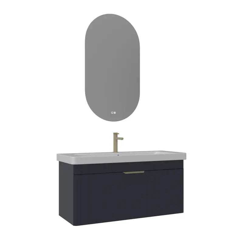 Orka Procida 105 cm Banyo Dolabı Takımı | Mat Lacivert