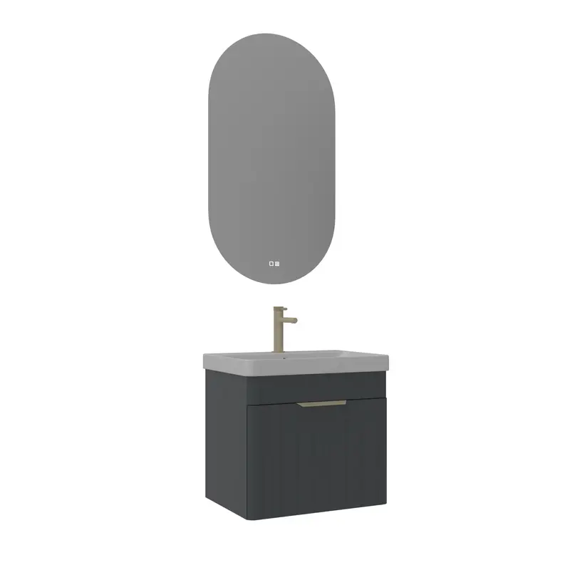 Orka Procida 60 cm Banyo Dolabı Takımı | Mat Antrasit