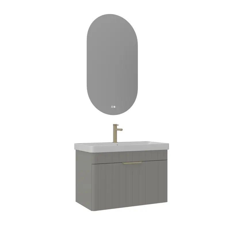 Orka Procida 80 cm Banyo Dolabı Takımı | Mat Kaşmir