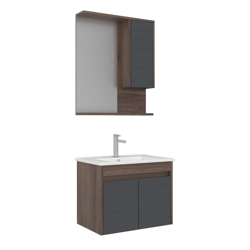 Orka Serra 65 cm Banyo Dolabı Takımı | Navaro Antrasit