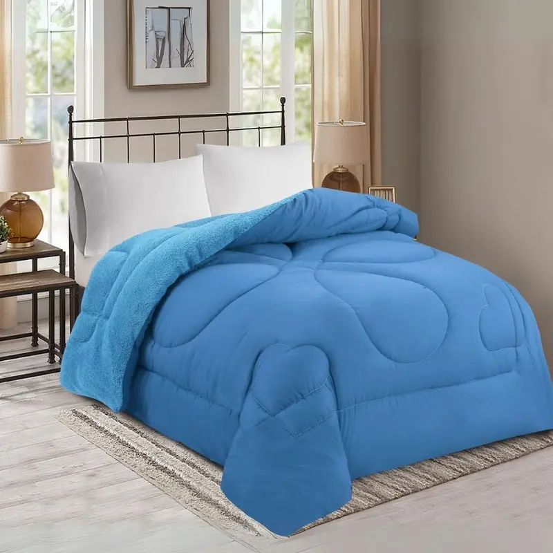 Orkide Welsoft Comforter Çift Kişilik Yorgan Mavi