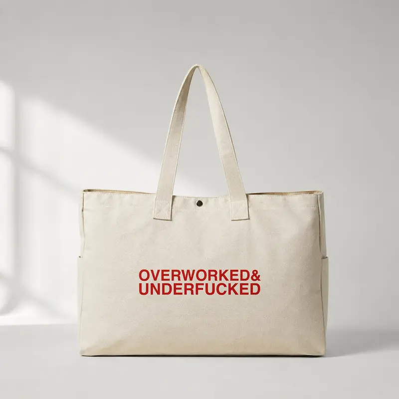 Overworked & Underfucked Daily Tote Bag