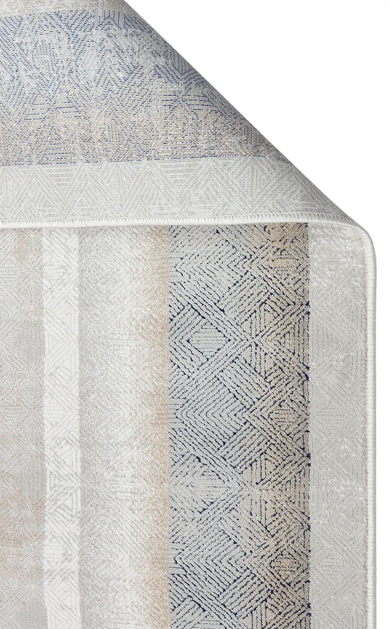 Padona PDN 08 Krem Gri - Extra Yumuşak Dokulu Sık Dokuma Modern Eskitme Desenli Halı