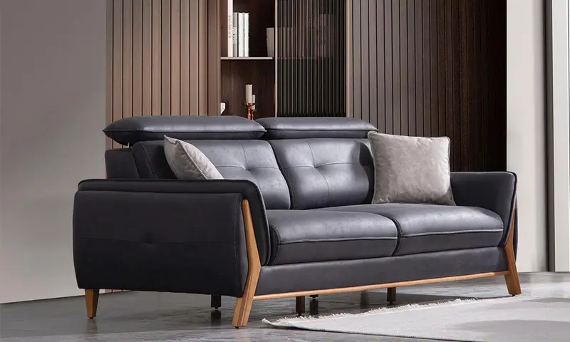 Palermo Modern Sırt Mekanizmalı Üçlü Koltuk