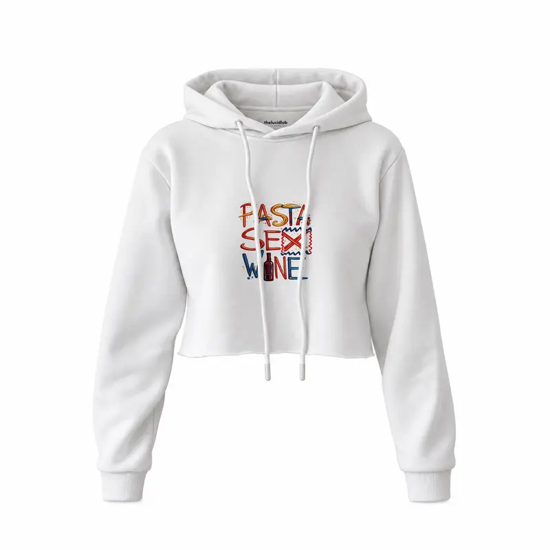 Pasta Sex Wine Crop Hoodie