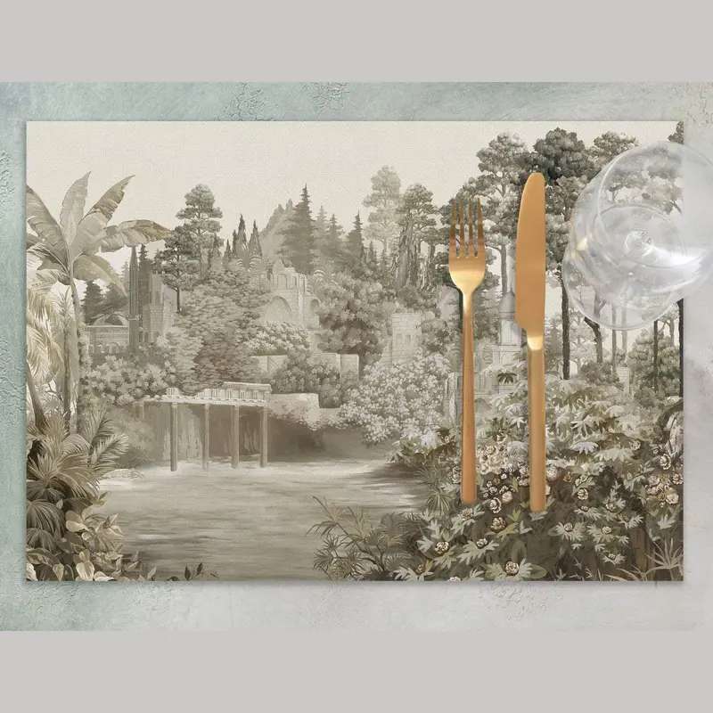 Pastel View 4lü İnce Keten Kumaş Amerikan Servisi 50x35cm