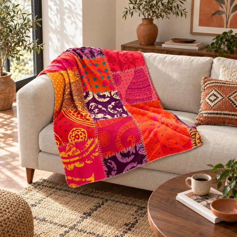 Patchwork Polar Tv Battaniyesi