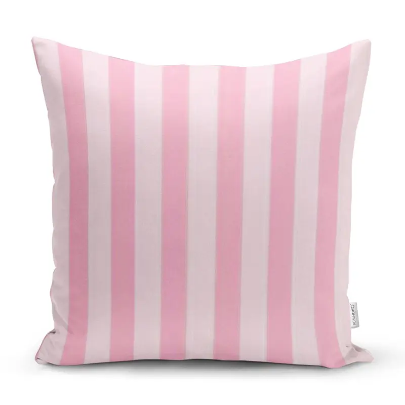 Pembe Renklerin Uyumu Modern Tasarımlı Dekoratif Yastık Kırlent Kılıfı 43x43cm