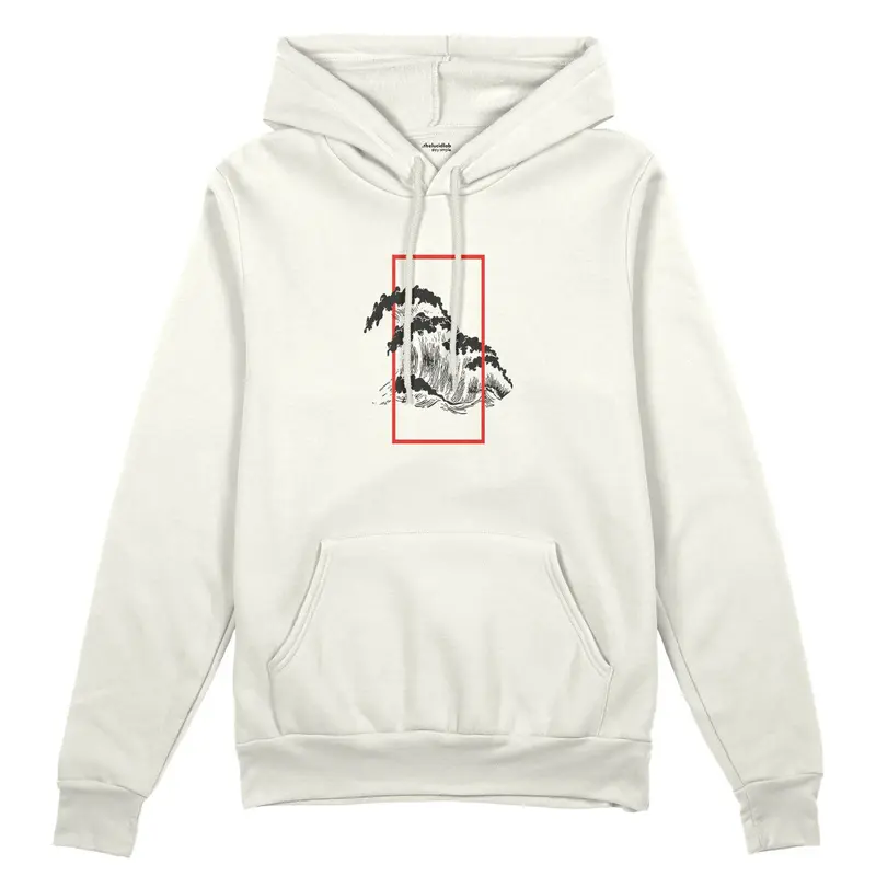 Perspektif Kanagawa Dalgası Oversize Hoodie