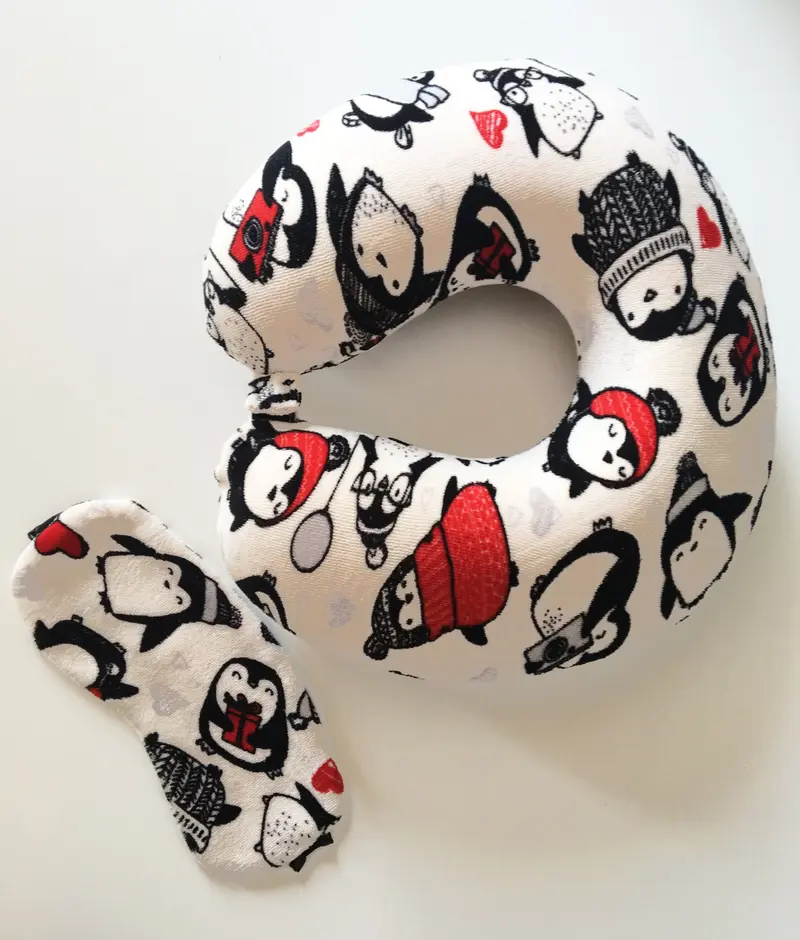 Pinguuu Yolculuk Boyun Yastığı - Göz Bandı 2'li Seti