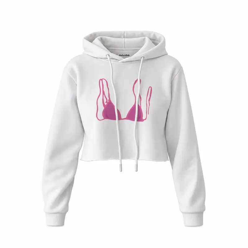 Pink Bikini Crop Hoodie