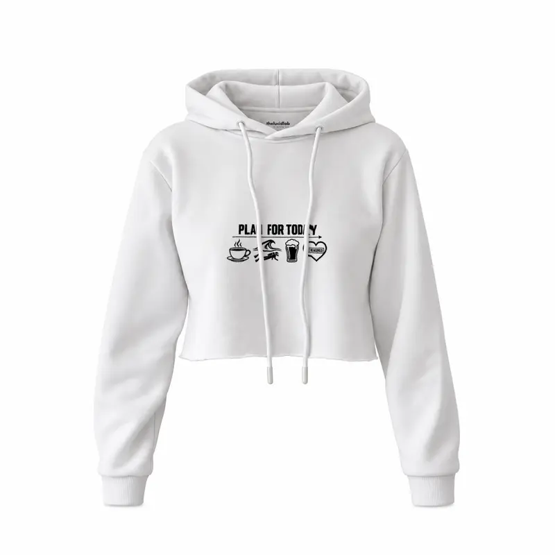 Plan for Today Crop Hoodie