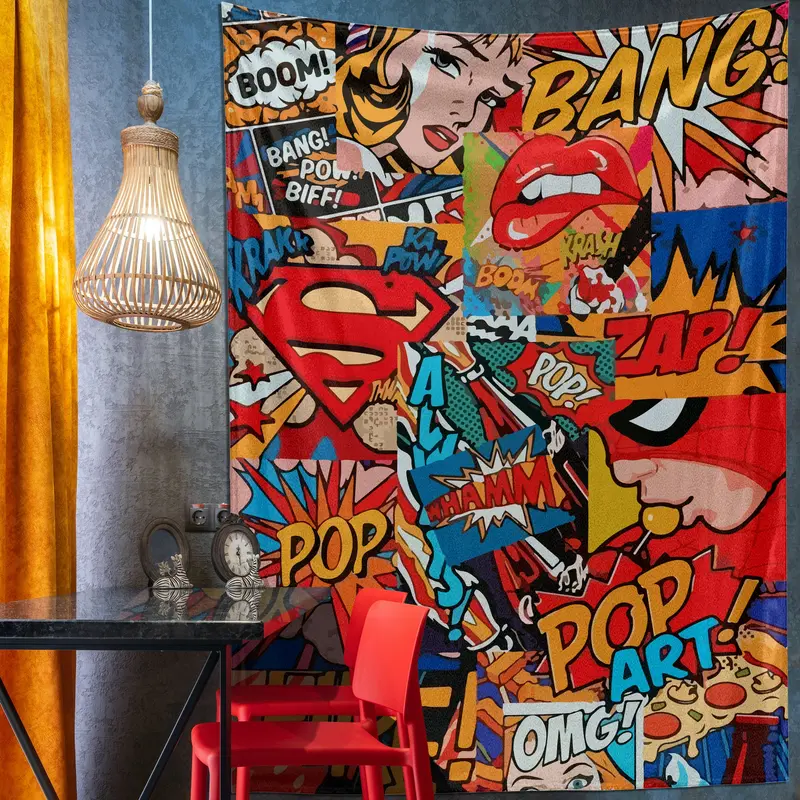 Pop Art - Çizgi Romanlı Duvar Örtüsü