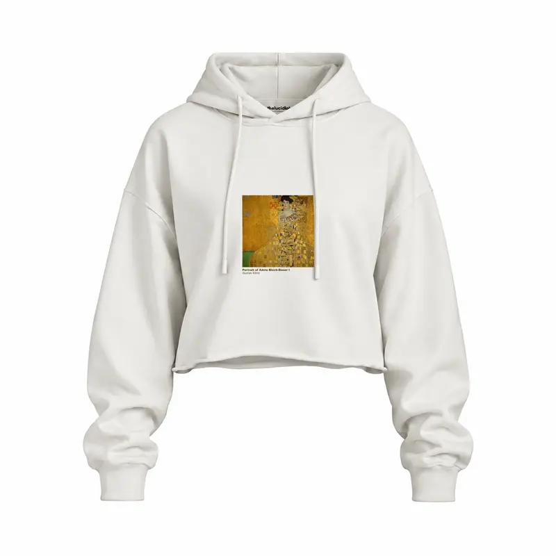 Portrait of Adele Bloch-Bauer I Oversize Crop Hoodie