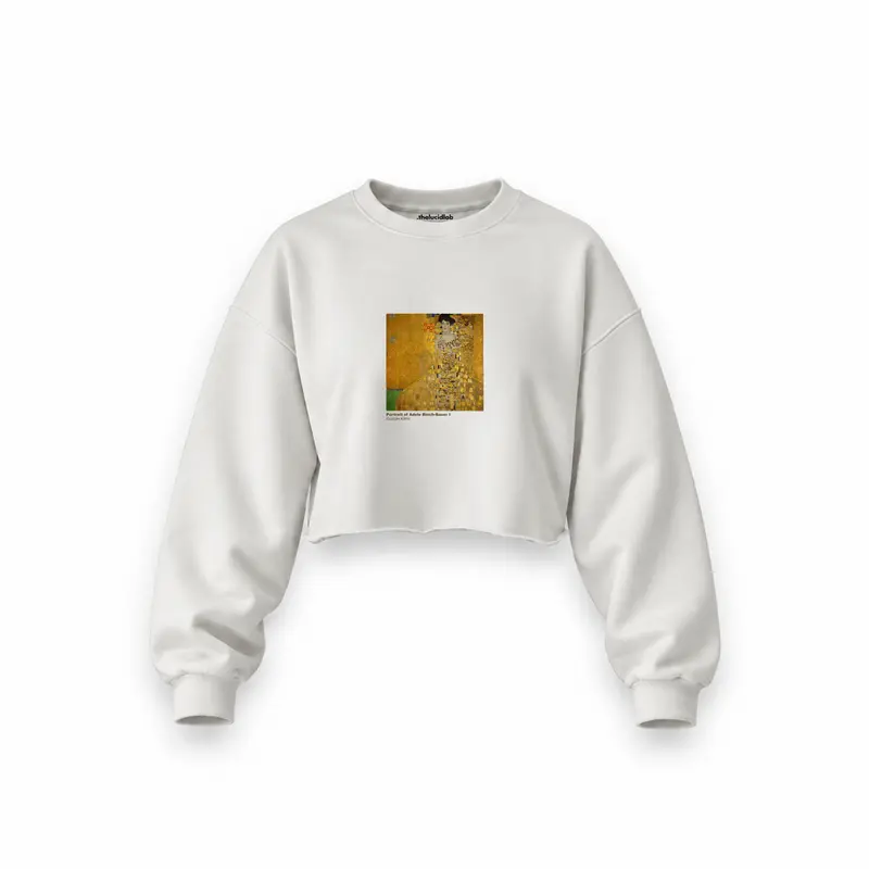 Portrait of Adele Bloch-Bauer I Oversize Crop Sweatshirt