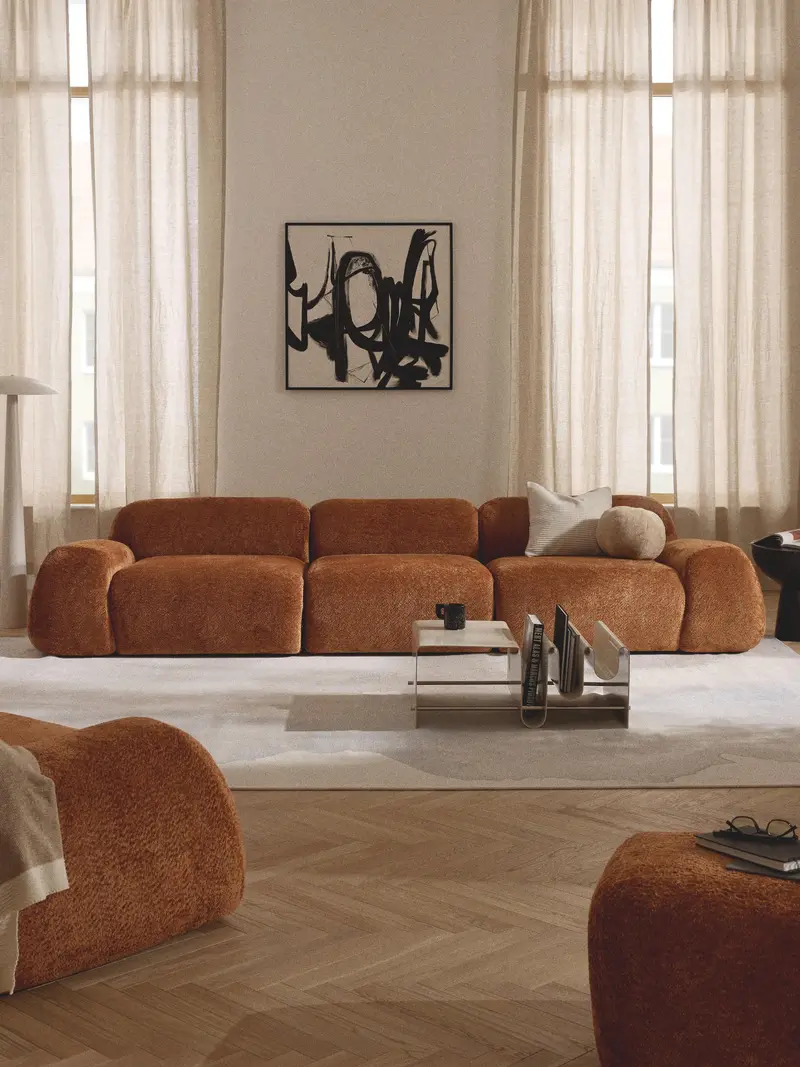 Prag Dörtlü Koltuk Terakota Teddy