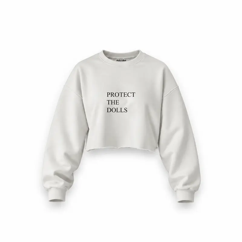 Protect The Dolls Oversize Crop Sweatshirt