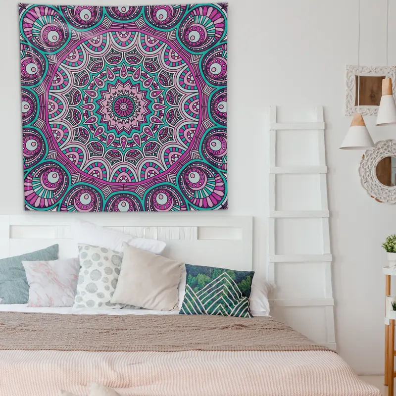 Purple Mandala - Mor Mandala Duvar Örtüsü