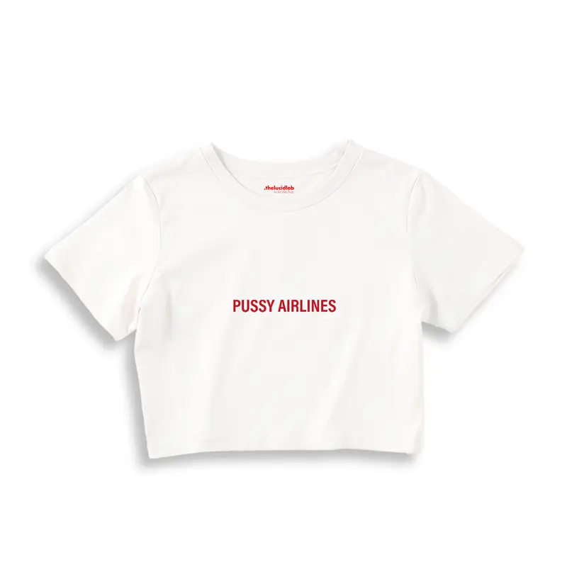 Pussy Airlines Crop Tişört