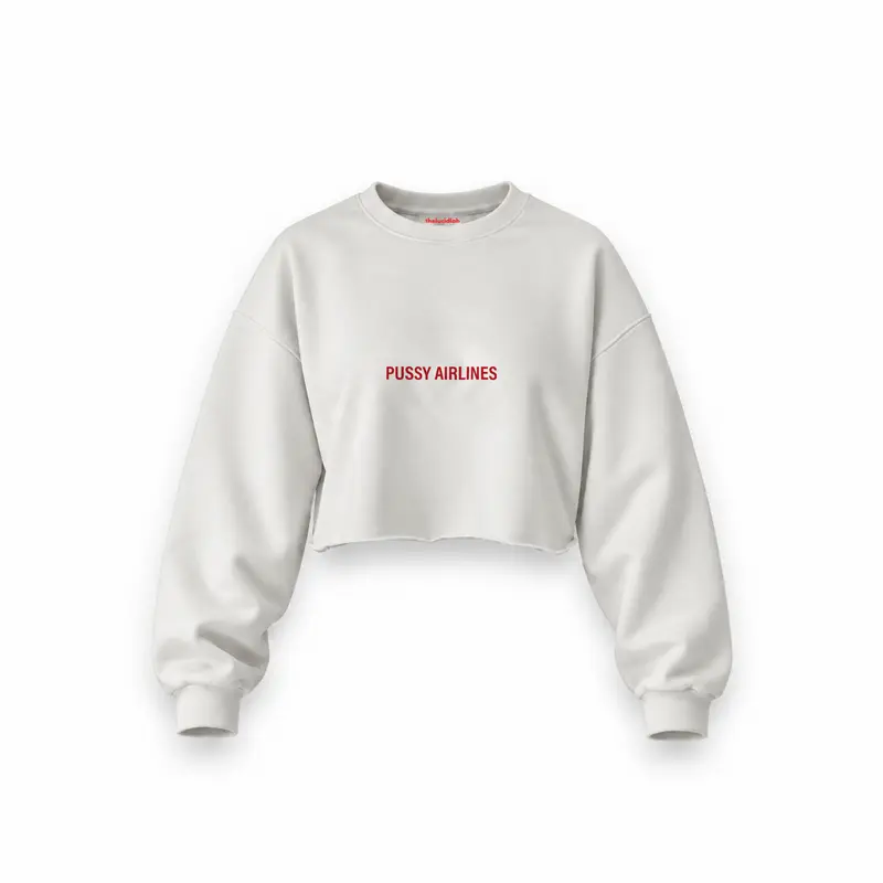 Pussy Airlines Oversize Crop Sweatshirt