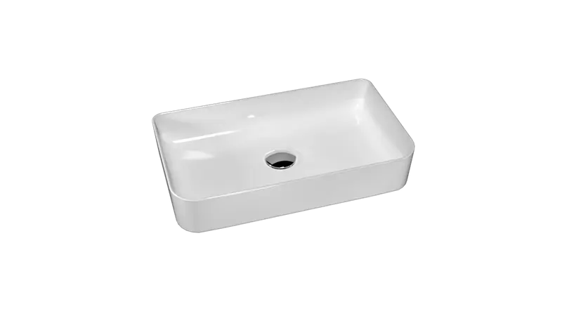 Quarter Bath Rapid Line Tezgah Üstü Çanak Lavabo Batarya Delikli Beyaz 38x60 cm 70RL23061
