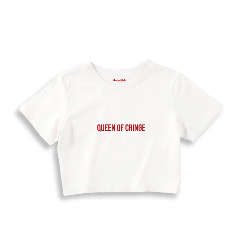 Queen Of Cringe Crop Tişört
