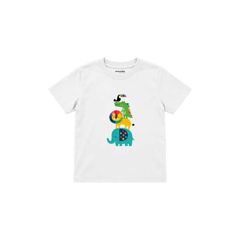 Rainbow Animal Friends Çocuk Tişört