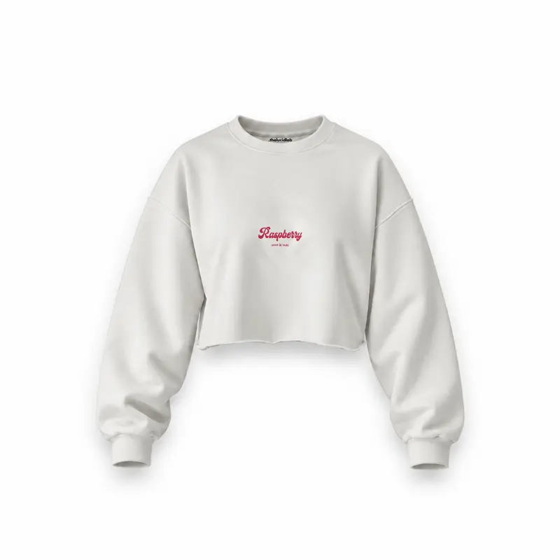 Raspberry Oversize Crop Sweatshirt