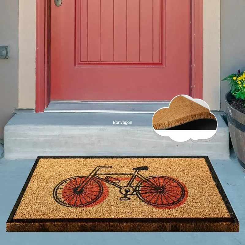 Red Bicycle Doğal Koko Hindistan Cevizi Kapı Önü Paspas 60x40cm