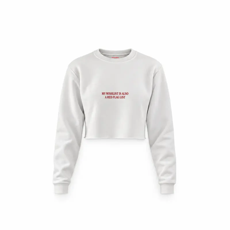 Red Flag Wishlist Crop Sweatshirt